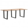 Nogi do stołu jadalnego w kształcie litery V 3 szt. Antracyt 80x(72-73,3) cm Stal