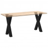 Nogi do stołu jadalnego w kształcie litery X 2 szt. Czarne 50x(72-73) cm Stal