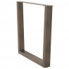 Nogi do stołu jadalnego w kształcie litery V 3 szt. Naturalna stal 80x(72-73,3) cm Stal