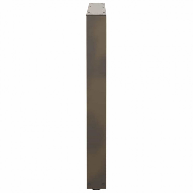 Nogi do stołu jadalnego w kształcie litery V 3 szt. Naturalna stal 80x(72-73,3) cm Stal