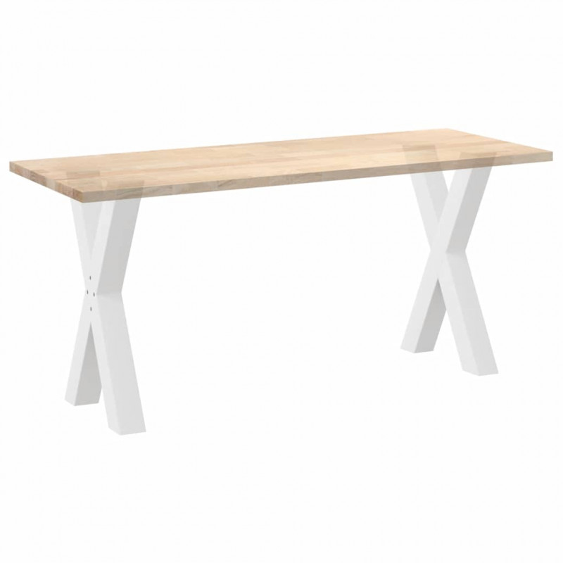 Nogi do stołu jadalnego w kształcie litery X 2 szt. Białe 50x(72-73) cm Stal