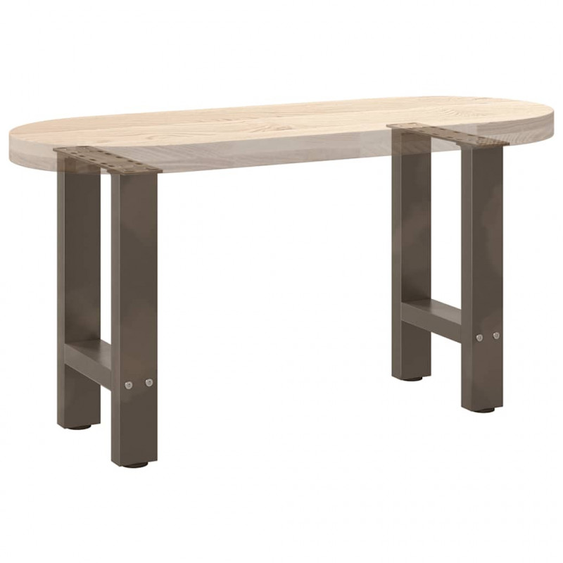 Nogi do stolika kawowego Naturalna stal 2 szt. 38x(42-43) cm Stal