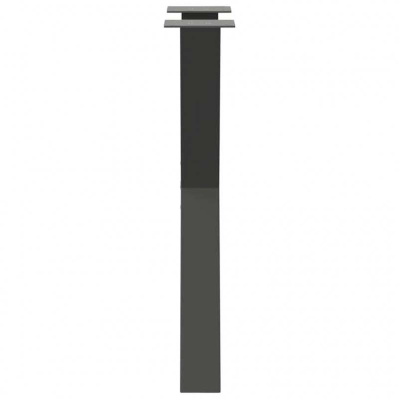 Nogi do stołu jadalnego w kształcie litery X 2 szt. Antracyt 50x(72-73) cm Stal