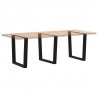 Nogi do stołu jadalnego w kształcie litery V 3 szt. Czarne 90x(72-73,3) cm Stal