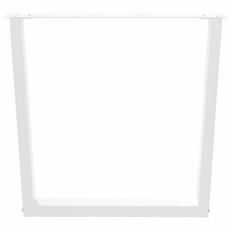 Nogi do stołu jadalnego w kształcie litery V 3 szt. Białe 90x(72-73,3) cm Stal