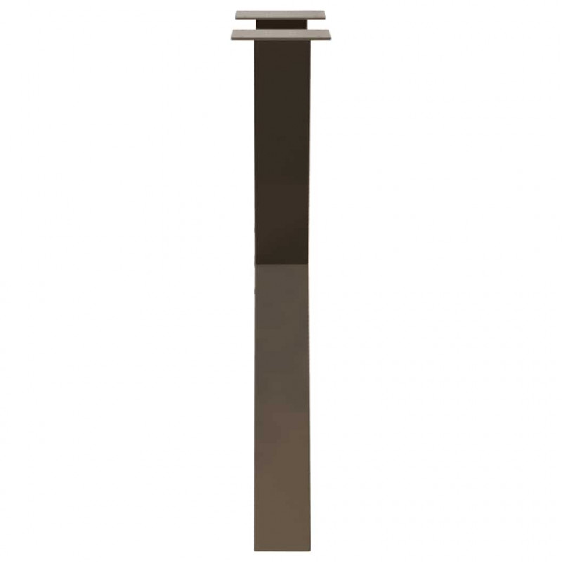 Nogi do stołu jadalnego w kształcie litery X 2 szt. Naturalna stal 50x(72-73) cm Stal