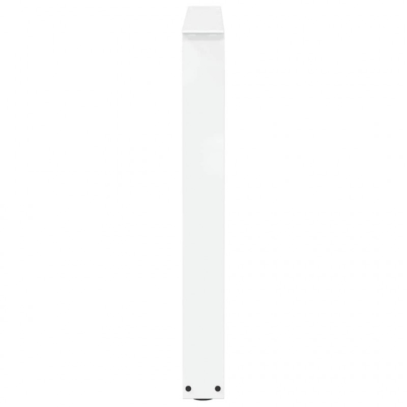Nogi do stołu jadalnego w kształcie litery V 3 szt. Białe 90x(72-73,3) cm Stal