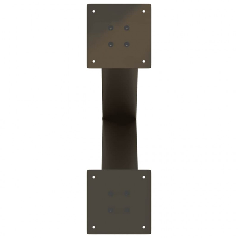 Nogi do stołu jadalnego w kształcie litery X 2 szt. Naturalna stal 50x(72-73) cm Stal