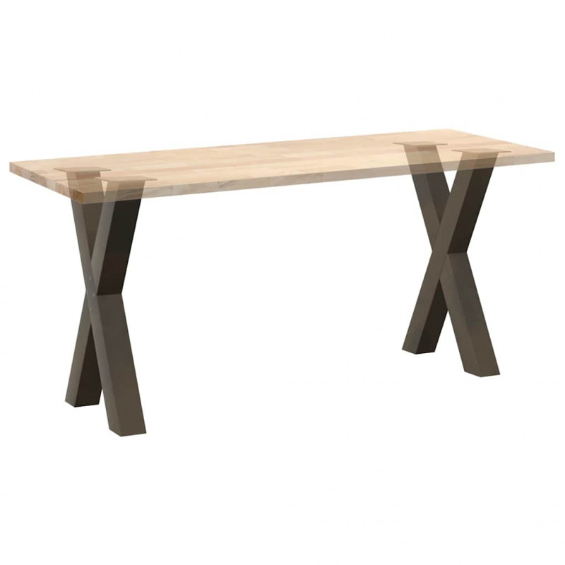 Nogi do stołu jadalnego w kształcie litery X 2 szt. Naturalna stal 50x(72-73) cm Stal