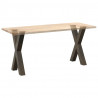 Nogi do stołu jadalnego w kształcie litery X 2 szt. Naturalna stal 50x(72-73) cm Stal
