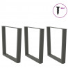 Nogi do stołu jadalnego w kształcie litery V 3 szt. Antracyt 90x(72-73,3) cm Stal