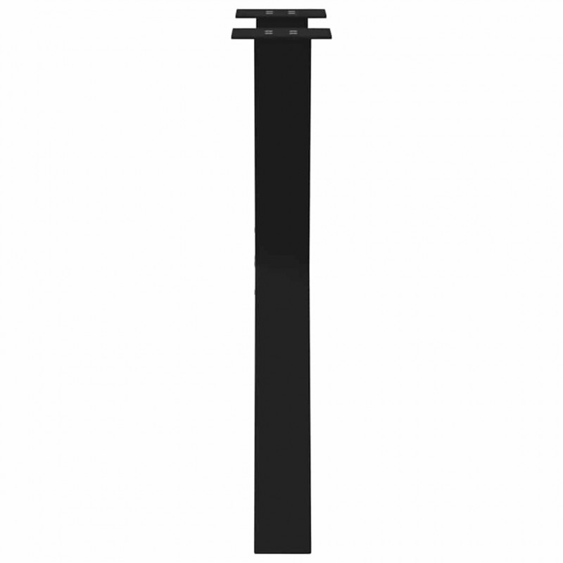 Nogi do stołu jadalnego w kształcie litery X 2 szt. Czarne 60x(72-73) cm Stal