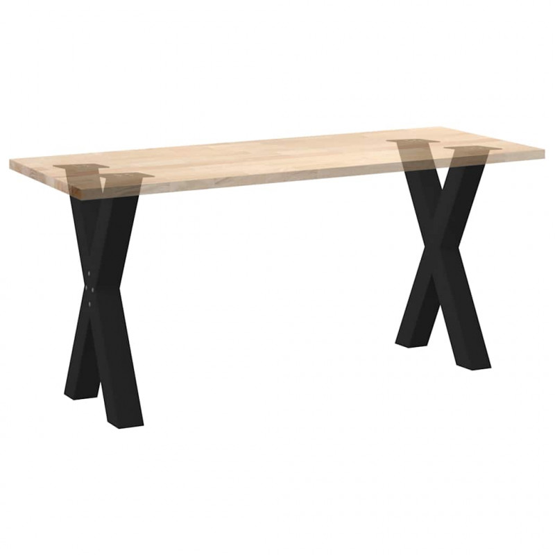Nogi do stołu jadalnego w kształcie litery X 2 szt. Czarne 60x(72-73) cm Stal