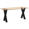 Nogi do stołu jadalnego w kształcie litery X 2 szt. Czarne 60x(72-73) cm Stal