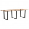 Nogi do stołu jadalnego w kształcie litery V 3 szt. Antracyt 90x(72-73,3) cm Stal
