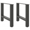 Nogi do stolika kawowego Antracyt 2 szt. 50x(42-43) cm Stal