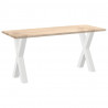 Nogi do stołu jadalnego w kształcie litery X 2 szt. Białe 60x(72-73) cm Stal