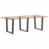 Nogi do stołu jadalnego w kształcie litery V 3 szt. Naturalna stal 90x(72-73,3) cm Stal