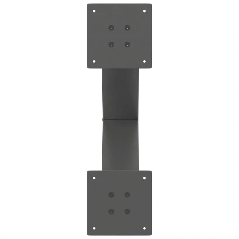Nogi do stołu jadalnego w kształcie litery X 2 szt. Antracyt 60x(72-73) cm Stal