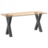 Nogi do stołu jadalnego w kształcie litery X 2 szt. Antracyt 60x(72-73) cm Stal