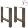 Nogi do stolika kawowego Naturalna stal 2 szt. 50x(42-43) cm Stal
