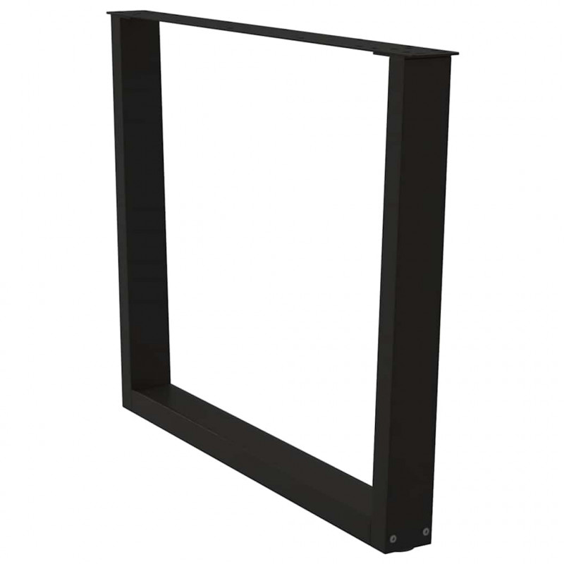 Nogi do stołu jadalnego w kształcie litery V 3 szt. Czarne 100x(72-73,3) cm Stal