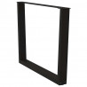 Nogi do stołu jadalnego w kształcie litery V 3 szt. Czarne 100x(72-73,3) cm Stal