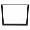 Nogi do stołu jadalnego w kształcie litery V 3 szt. Czarne 100x(72-73,3) cm Stal