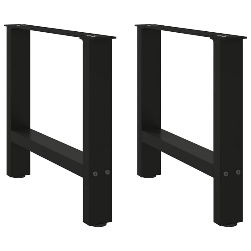 Nogi do stolika kawowego czarne 2 szt. 60x(42-43) cm stal