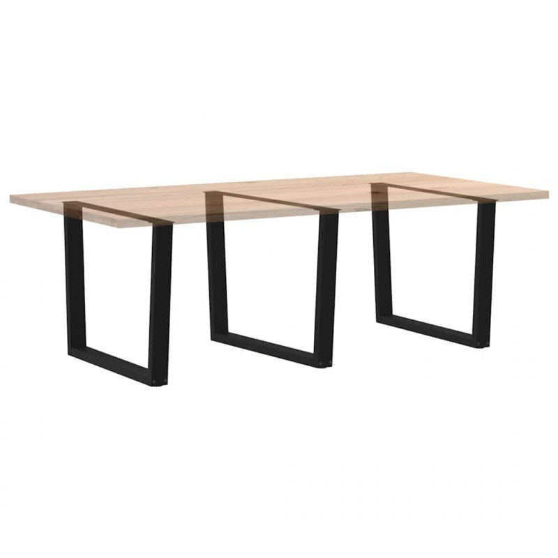 Nogi do stołu jadalnego w kształcie litery V 3 szt. Czarne 100x(72-73,3) cm Stal