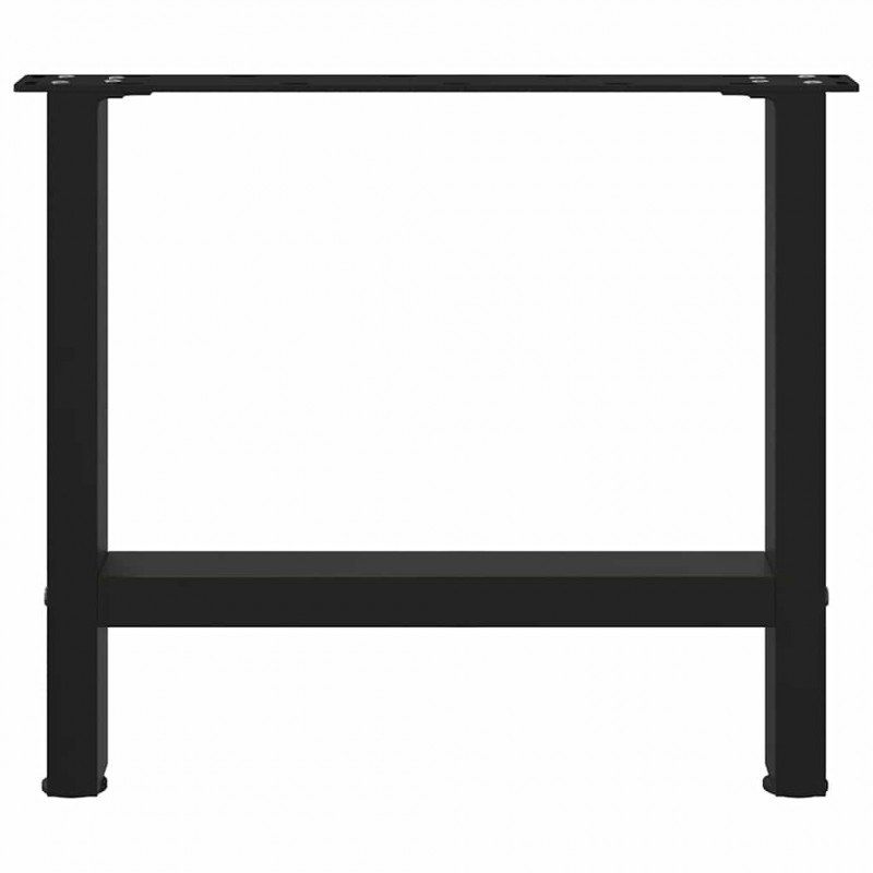 Nogi do stolika kawowego czarne 2 szt. 60x(42-43) cm stal