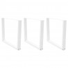 Nogi do stołu jadalnego w kształcie litery V 3 szt. Białe 100x(72-73,3) cm Stal