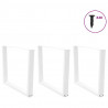 Nogi do stołu jadalnego w kształcie litery V 3 szt. Białe 100x(72-73,3) cm Stal
