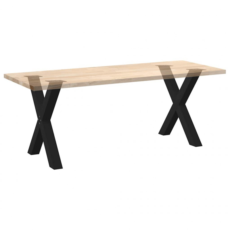 Nogi do stołu jadalnego w kształcie litery X 2 szt. Czarne 70x(72-73) cm Stal