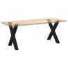 Nogi do stołu jadalnego w kształcie litery X 2 szt. Czarne 70x(72-73) cm Stal