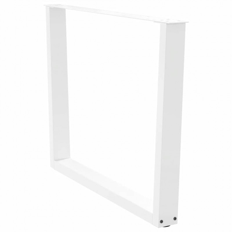 Nogi do stołu jadalnego w kształcie litery V 3 szt. Białe 100x(72-73,3) cm Stal