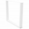Nogi do stołu jadalnego w kształcie litery V 3 szt. Białe 100x(72-73,3) cm Stal