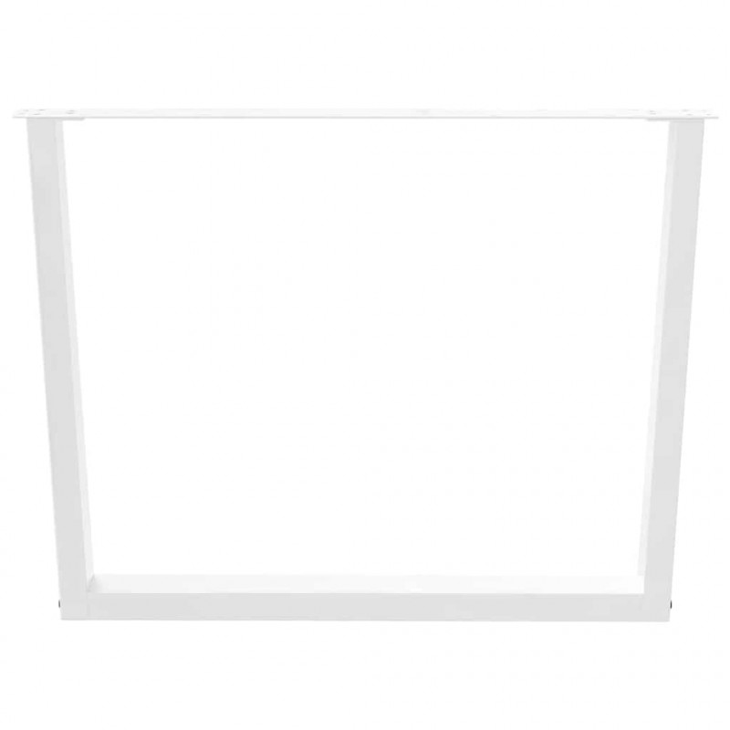 Nogi do stołu jadalnego w kształcie litery V 3 szt. Białe 100x(72-73,3) cm Stal