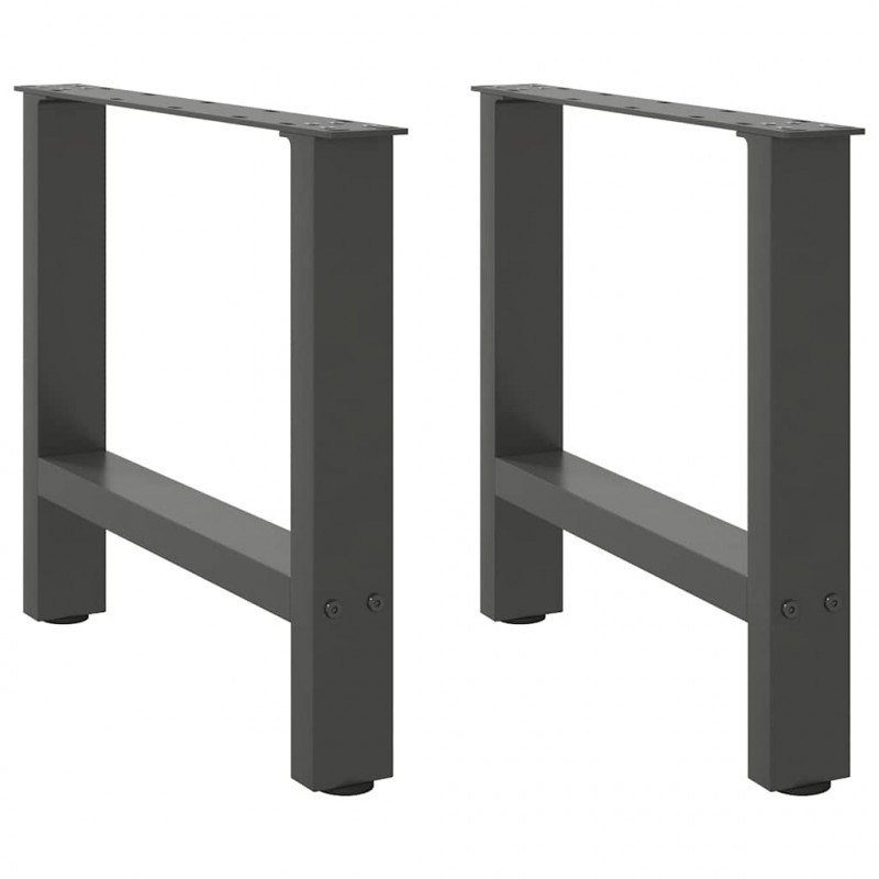 Nogi do stolika kawowego Antracyt 2 szt. 60x(42-43) cm Stal