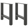Nogi do stolika kawowego Antracyt 2 szt. 60x(42-43) cm Stal