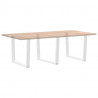Nogi do stołu jadalnego w kształcie litery V 3 szt. Białe 100x(72-73,3) cm Stal