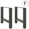 Nogi do stolika kawowego Antracyt 2 szt. 60x(42-43) cm Stal