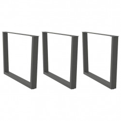 Nogi do stołu jadalnego w kształcie litery V 3 szt. Antracyt 100x(72-73,3) cm Stal