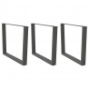 Nogi do stołu jadalnego w kształcie litery V 3 szt. Antracyt 100x(72-73,3) cm Stal