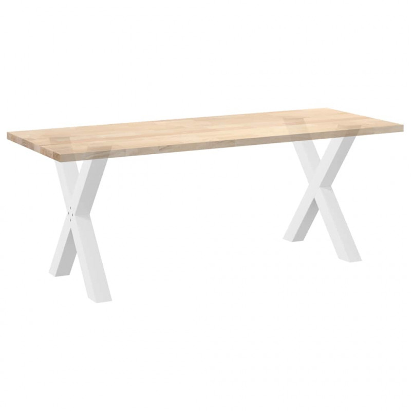 Nogi do stołu jadalnego w kształcie litery X 2 szt. Białe 70x(72-73) cm Stal
