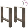 Nogi do stolika kawowego Naturalna stal 2 szt. 60x(42-43) cm Stal
