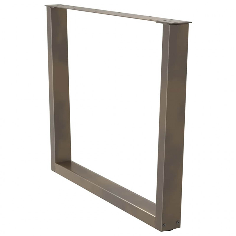 Nogi do stołu jadalnego w kształcie litery V 3 szt. Naturalna stal 100x(72-73,3) cm Stal