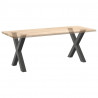 Nogi do stołu jadalnego w kształcie litery X 2 szt. Antracyt 70x(72-73) cm Stal