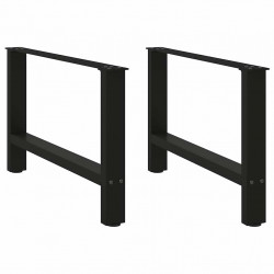 Nogi do stolika kawowego czarne 2 szt. 70x(42-43) cm stal