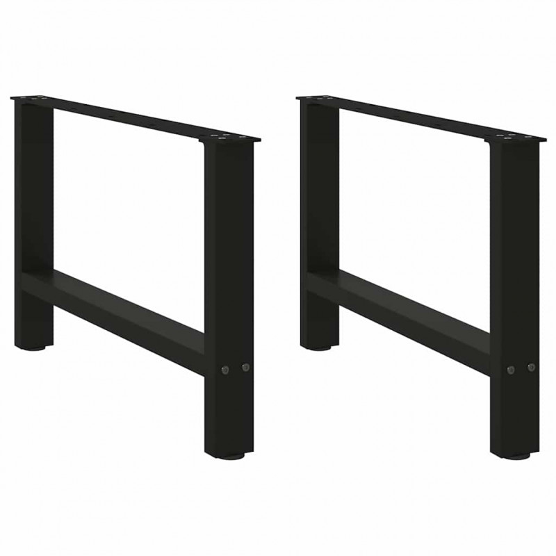 Nogi do stolika kawowego czarne 2 szt. 70x(42-43) cm stal